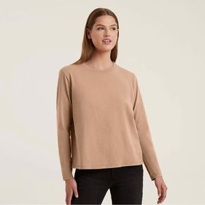 Nuuds long sleeve everyday tee small brand new color cinnamon